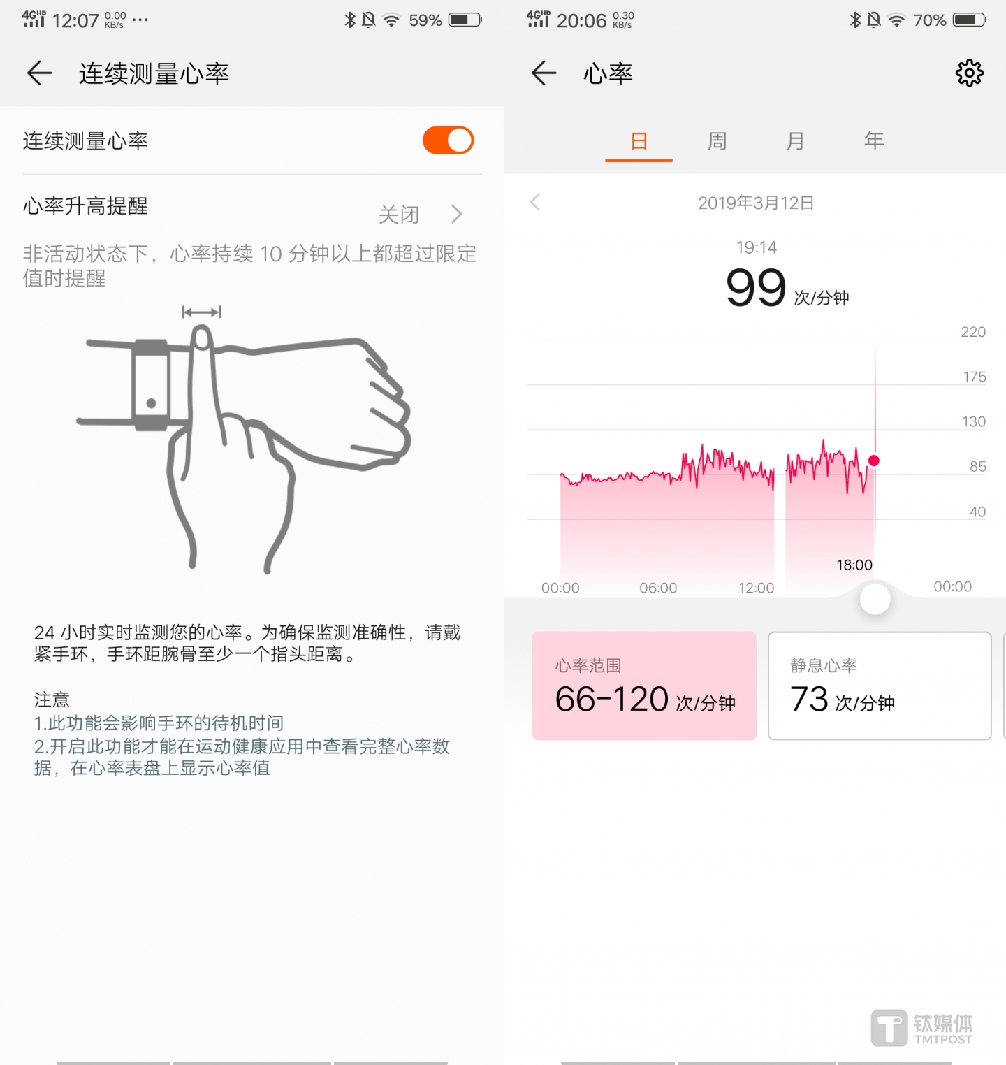 24小时心率统计&报警