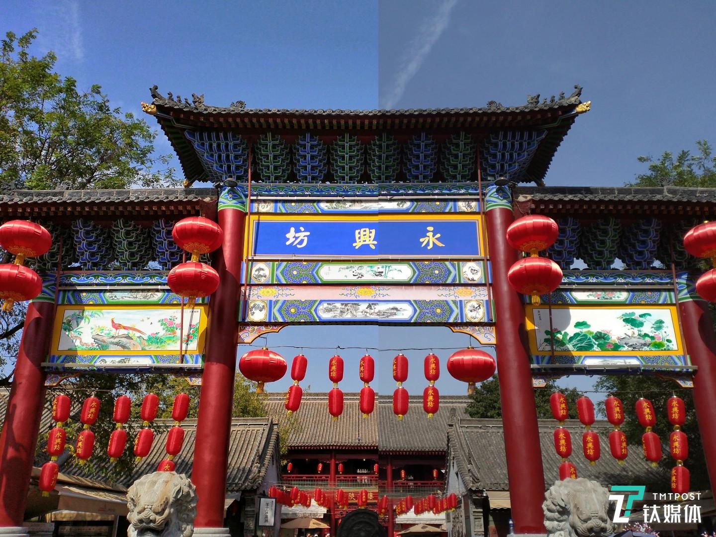 左：开启AI摄影 右：关闭AI摄影