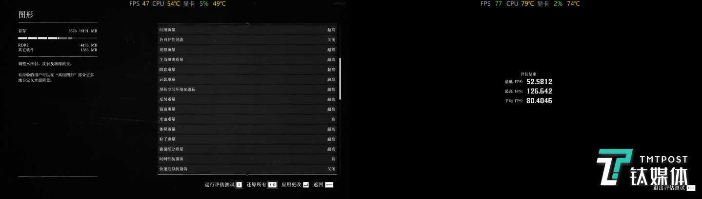 最终测试结果与设置