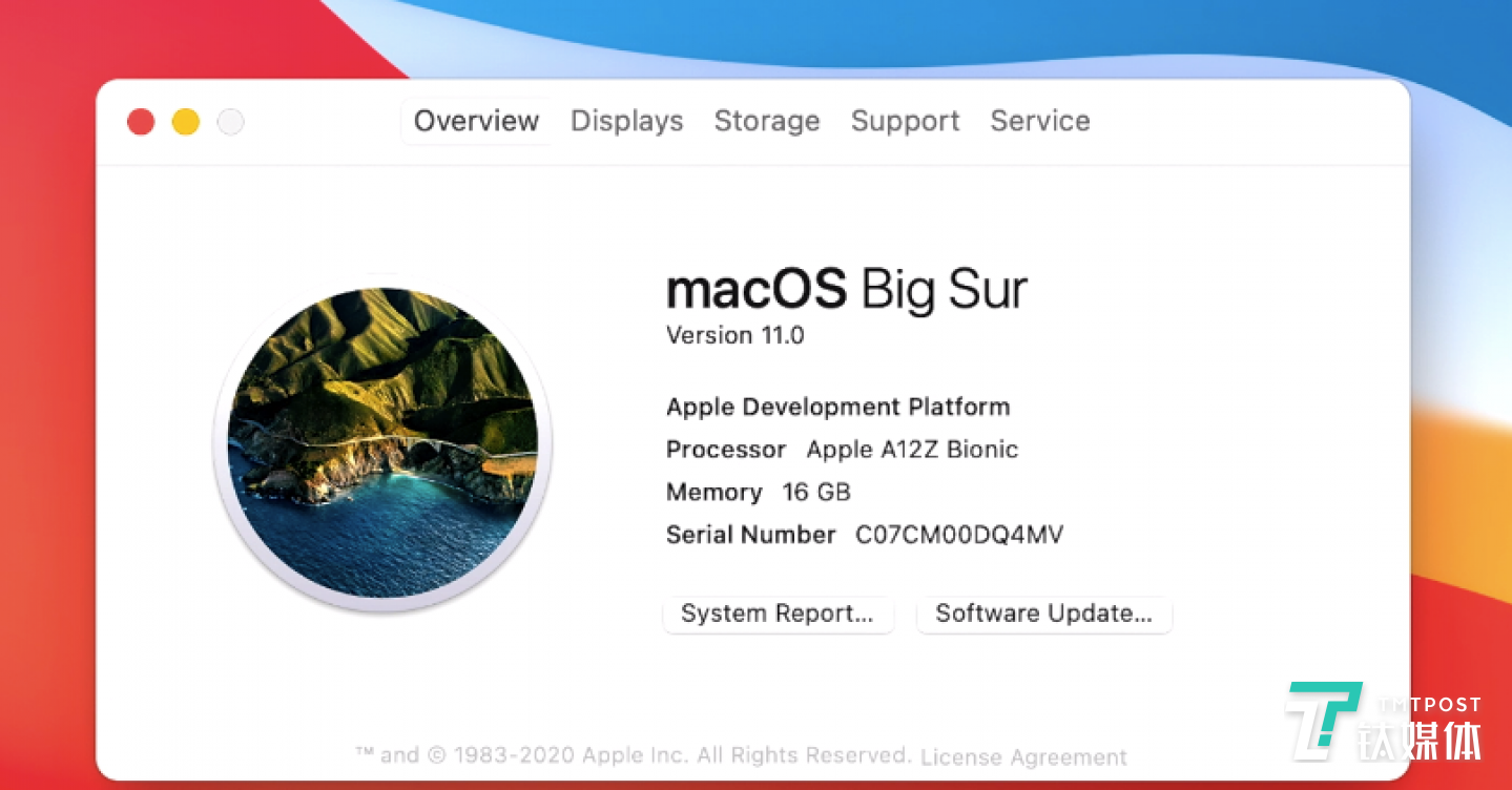 展示用的Mac也是采用的A12Z处理器