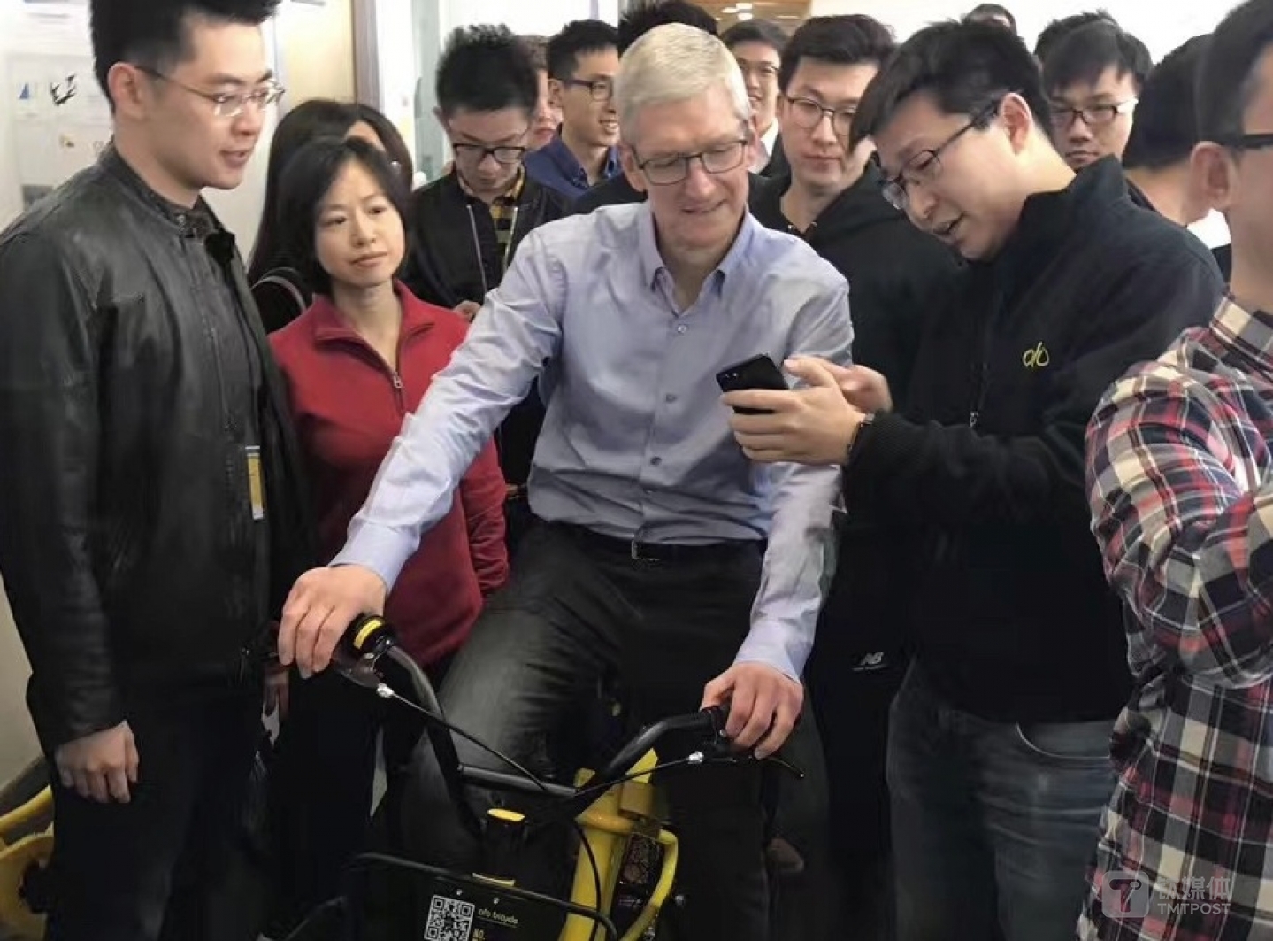 蒂姆&middot;库克对ofo表现很大的兴趣，来源：新浪
