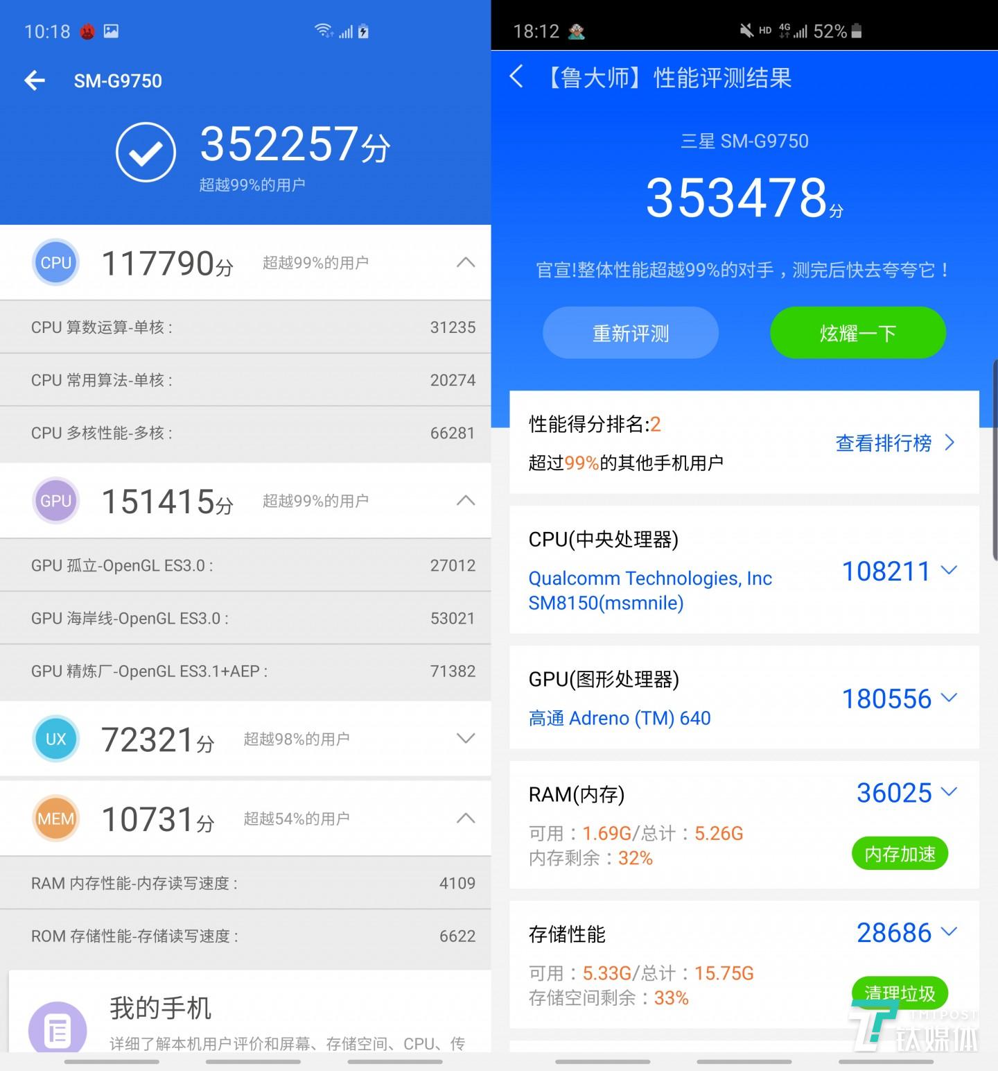 安兔兔&鲁大师跑分