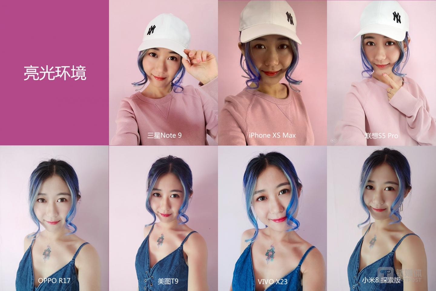 亮光环境下对比