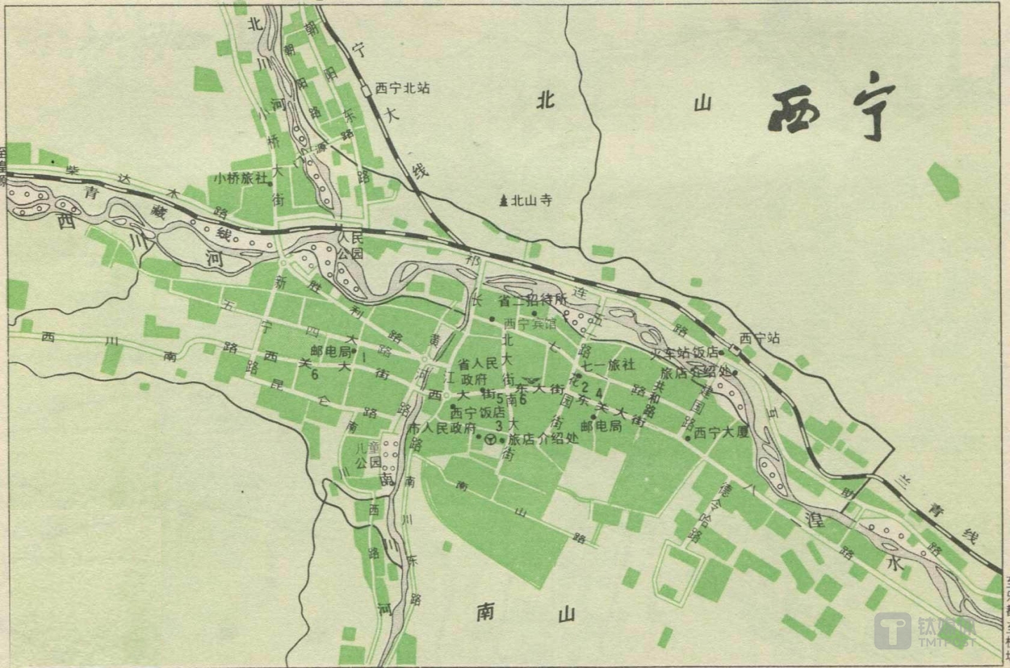 西宁的交通地图