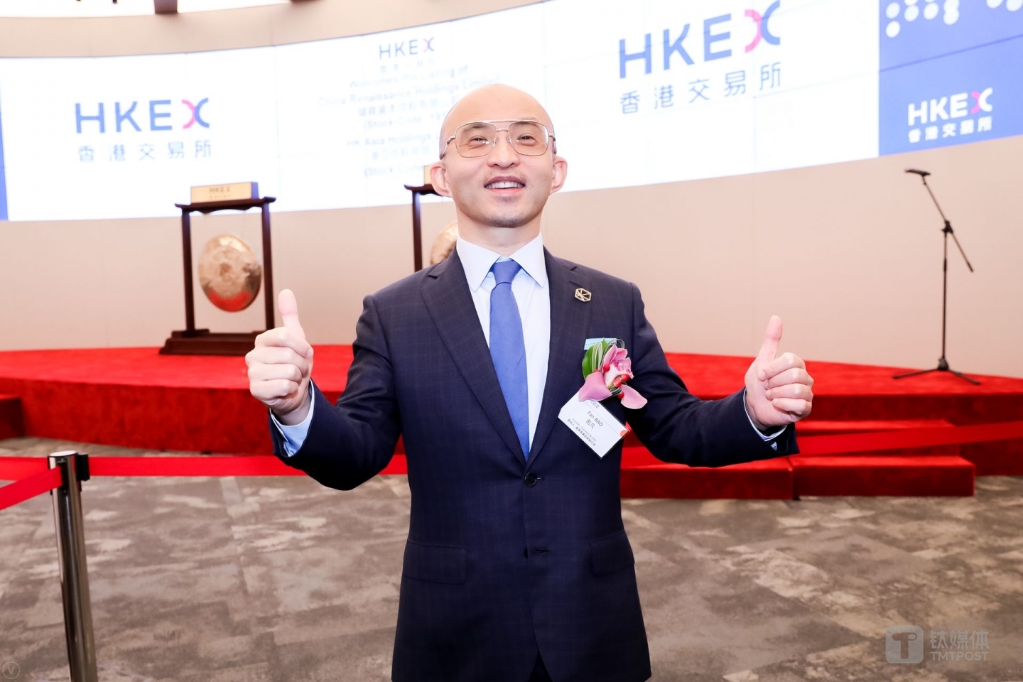华兴资本创始人包凡于上市仪式现场