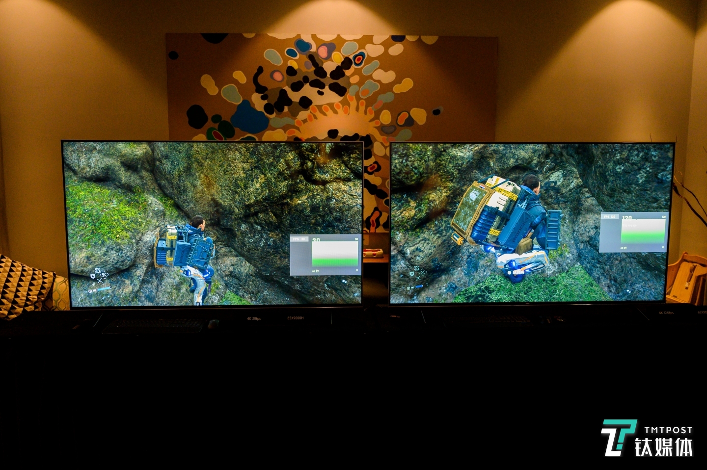 左为4K/30FPS，右为4K/120FPS
