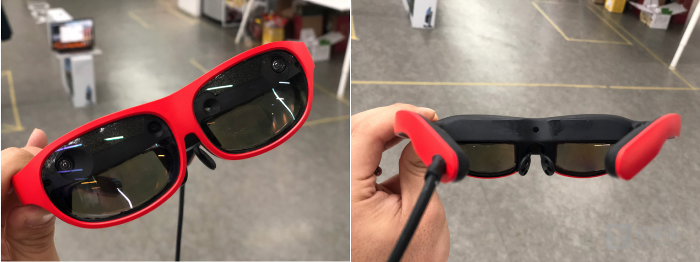 在 nreal 北京办公室，钛媒体提前试戴了此次发布的 nreal light